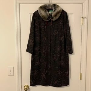 Tibi for A Pea In The Pod Charcoal Gray Maternity Coat M/L